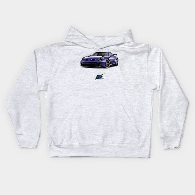 porsche 992 gt3 Kids Hoodie by naquash